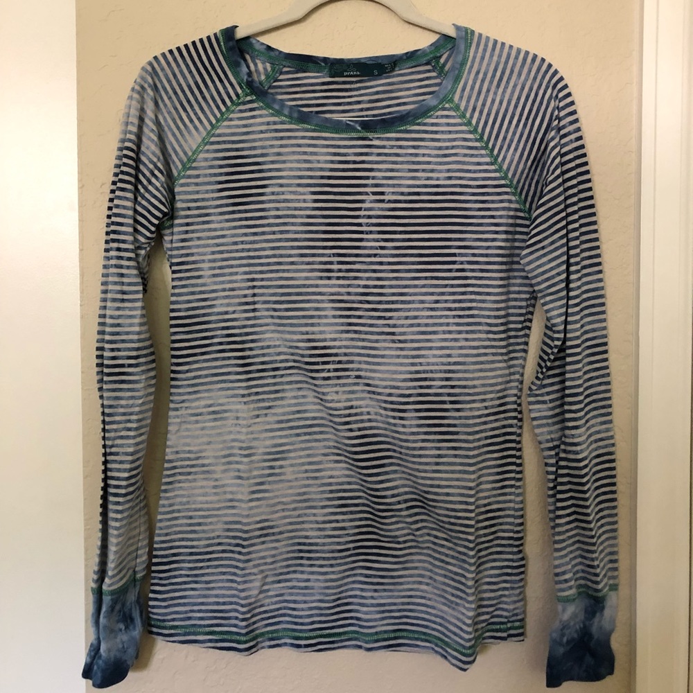 2 Long Sleeve Striped Prana Shirts